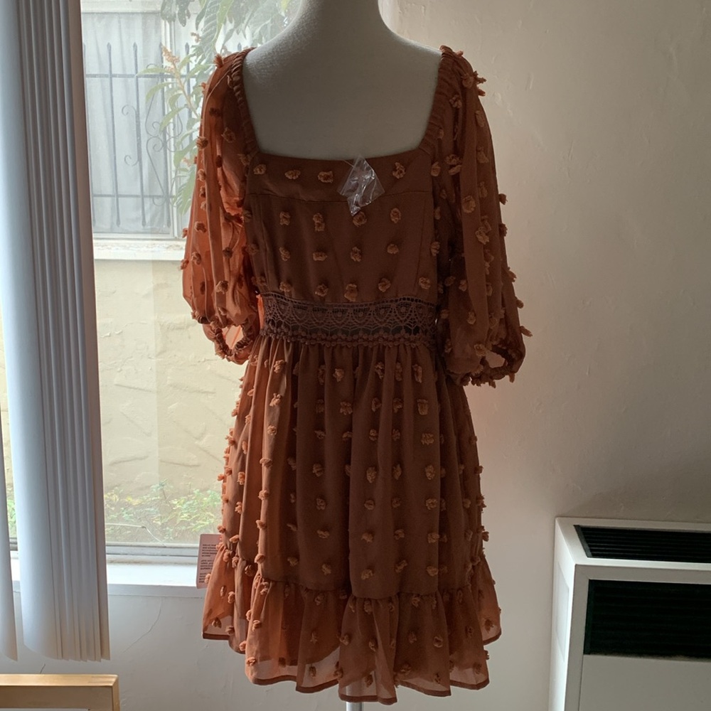 BNWT ASOS RUST / ORANGE BOHO DRESS - Picture 8 of 14